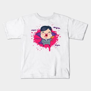 Cute vampire in kawaii style Kids T-Shirt